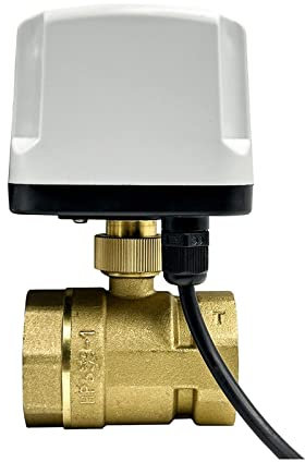 wege kugelhahn elektrisch IP65 Wasserdichter motorisierter Kugelhahn, 220 V, 12 V, 24 V, Messing, elektrischer Kugelhahn, großes Drehmoment, Metallmotor (Size : DN50, Color : 220VAC_CR02)
