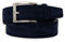 Cintura blu scuro scamosciata uomo in vera pelle cinta camoscio artigianale casual 3,5 cm con fibbia per jeans pantalone abiti da ragazzo made in italy belt classica casual 110 Vera Pelle Blu notte