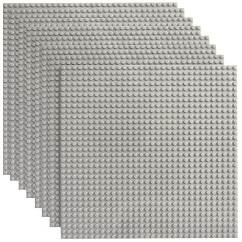 HUIZDQ 8 Pack Classic Baseplates Building Plates for Building Bricks 100% Compatible with All Major Brands-Baseplate, For Kids Age 6+