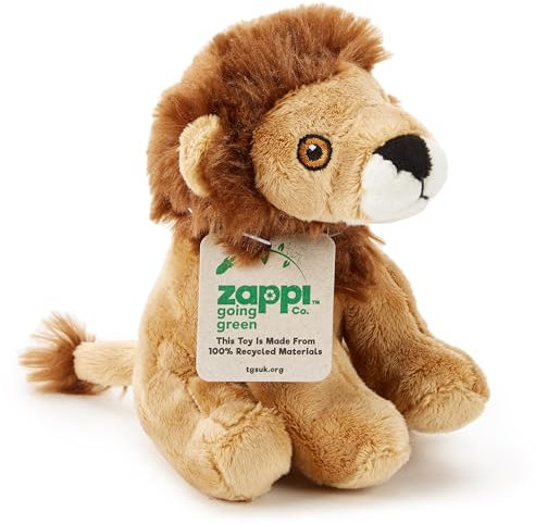 Zappi Co Löwe 18 cm Plüschtier Realistisches Weiches Kuscheltier, Majestätisch & Lebensecht, Großartig für Spiel & Bildungszwecke, Auf TikTok vorgestellt (18cm Länge)