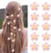 Mezrkuwr Lot de 10 mini pinces à cheveux en forme de fleurs de cerisier - Pour femme et fille - Jolies petites barrettes à cheveux pour mariage