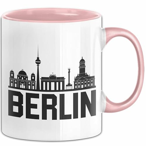 Berlin Tasse Geschenk Stadt Deutschland Hauptstadt Becher (Rosa)