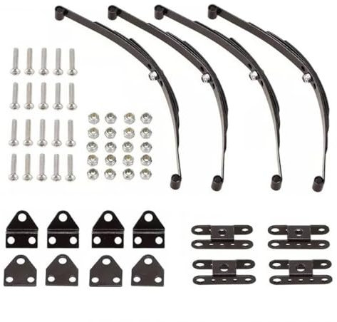 YTrBXZ Barres de Suspension à Ressort à Lames dures en Acier Inoxydable, 4 Jeux, compatibles avec Voiture sur chenilles 1/10 F350 TF2