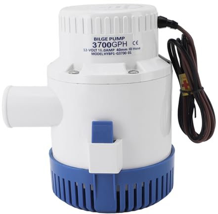lvifloae Pompa acqua di sentina elettrica Marine Rule 3700 GPH Marine Idraulico marino Pompa acqua di sentina elettrica Alta efficienza Protezione da surriscaldamento a basso (12V)