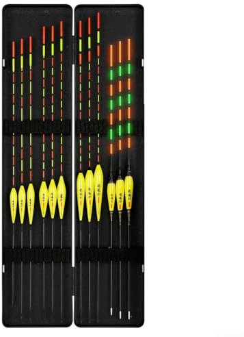 Feegow 12 Pcs Fishing Floats Set, Pole float Coarse Match Fishing Tackle, Portable Fishing Float Case Set