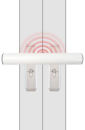 Patio Door Security Lock with Anti-Theft Alarm, High Security French Door Security Lock, Patio Door Locks Reinforced Steel Handle Lock Bar for Double Doors & Conservatory Doors Safety