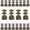 20 Pcs Antique Iron Corner Protector Wooden Box Gift Box Metal Accessories L-Shaped Corner Guard (Bronze)