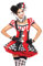 Leg Avenue Harlequin Clown Circus black & red