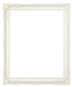 Qualité Ornate Blanc géant bois 5,1 cm 8 tailles 5 couleurs avec ou sans verre plastique, blanc, 36 X 24(PLASTIC GLASS)