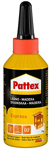 Pattex Cola de contacto para todo tipo de maderas, tiempo de aplicación 5', 75gr, transparente