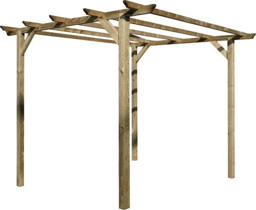 PERGOLA in Legno IMPREGNATO Sintra 3MTX3MT - Gazebo con Pali 90X90