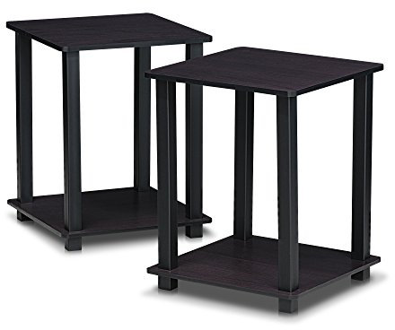 Furinno Simplistic Mesa Auxiliar, Nogal Oscuro, Talla única