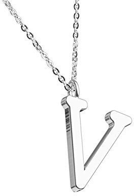 beyoutifulthings Halskette Anhänger BUCHSTABE V INITIALEN Kette Damen-Halskette Schmuck Collier Edelstahl Silber