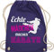 Turnbeutel Rucksack - Kampfsport - Echte Mädchen machen Karate - Unisize - Lila - geschenk kinderturnbeutel sport coole turnsack tasche kinder 25. geburtstag nur stoffrucksack beutel beuteltasche