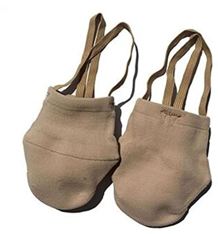 TOSSPER Rhythmische Gymnastik Halb Sohle Balletttanz Zeh Drehen Pirouette Lyrische Schuhe Für Mädchen Frauen Tanztraining, Beige