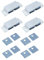 Faotup 4PCS White Plastic Cabinet Magnetic Door Catch,2.32 Magnetic Door Catches Hardware,Magnetic Catches for Glass Cabinet Doors,Magnetic Catches,2.32×0.86×0.53Inches