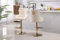 HYGRAD BUILT TO SURVIVE Luxury Velvet Bar Stools With Lion Knocker Back Rest Padded Breakfast Bar Stools Set of 2 or Single Kitchen Island Bar Stools Height Adjustable And Swivel (1, Cream)