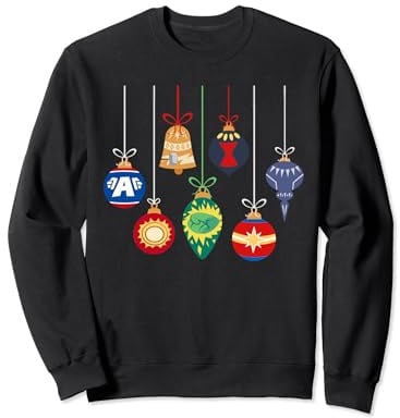 Marvel Holiday Christmas Avengers Team Festive Ornaments Sweatshirt
