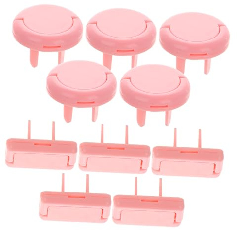 VICASKY 10 Stück Kindersichere Steckdosenabdeckungen in Rosa aus Abs und Kunststoff mit Isoliertem Design und Leichter Installation für Wandsteckdosen zum Schutz von Babys