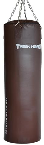 Hansson Sports® Boxsack 100/120cm Sandsack Punching Bag gefüllt inkl. Heavy Duty Stahlkette und Drehwirbel (B:120x35cm,33kg)