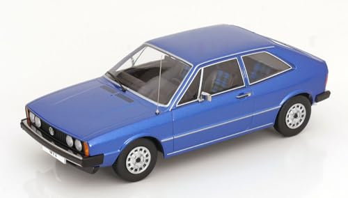 KK-Scale - Volks Scirocco 1 GTI Blue Metallic 1976 - Modellauto, Maßstab 1/18, Metall, Sammlerstück, für Erwachsene Hobbyisten, Unisex, Auto