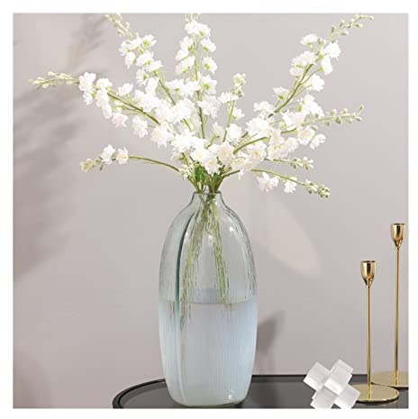 Vases Vase en Verre Rose Simple et Moderne, décoration Florale givrée, décoration Douce for Salle d'échantillon, décoration Florale de Table de Salon Décorations pour la Maison(Grand)