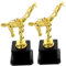YARNOW 2St Taekwondo-Trophäe evengers Event Play Sporttrophäe Martial Arts Trophäe Trophäendekor Kickboxen Party-Trophäen- Wettkampf-Trophäe Kampfsport-Trophäenpokal Plastik Golden
