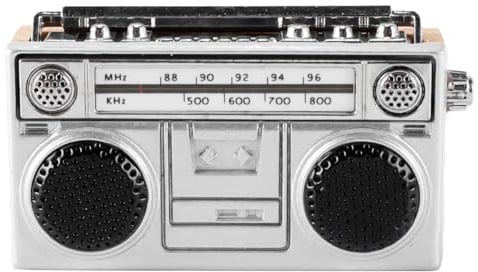 Ausi Vintage Mini Radio, Puppenhaus Zubehör im Maßstab 1:12 Miniatur Retro Radio Ornament