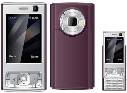 Erchineko Telefono Cellulare Slider Sbloccato, Schermo HD 2G gsm da 2,0 Pollici con Altoparlante e Lettore MP3 MP4, per Doppia Scheda SIM e Ricarica di Tipo C (Purple)