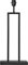 Tischleuchte schwarz aus Metall PR Home Rod 61cm E27 ohne Lampenschirm