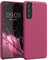 kwmobile Hülle kompatibel mit Samsung Galaxy S21 Hülle - Silikon Handy Case - Handyhülle weiche Oberfläche - kabelloses Laden - Himbeer Pink