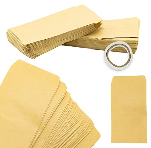 120 Pcs Seed Envelopes, Small Paper Envelopes for Packing or Storing Small Items Wages, Coins, Beads or Seeds