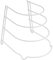 NOBILE LOVELYCARE Porta tegami a 4 posti ORIZZONTALE in metallo bianco 26,5cm x24,5cmx24 salvaspazio sotto lavandino organizer pentole