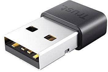 Trust Myna Adattore Bluetooth 5, Velocità di Trasferimento Fino a 3 Mbps, Raggio di Portata Wireless Fino a 10 Metri, USB Dongle per PC, Laptop, Computer - Nero, 24603