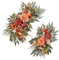 rongflower Künstliche Hochzeitsbogen Blumen Girlande Set von 2 für DIY Herbst Hochzeit Willkommen Zeremonie Schild Hintergrund Schatz Tisch Stuhl Home Dekoration (Orange)
