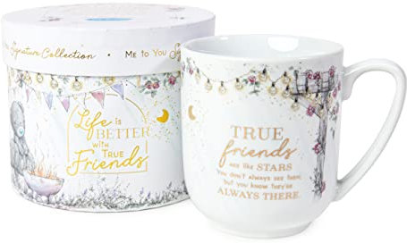 Me To You Bear Good Friends AGM01097 Freundschaftstasse in Box, Grau, Weiß