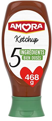 AMORA - Amora Ketchup Nature Top Down 468G - Lot De 4