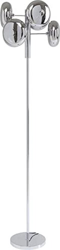 Kare Design Stehleuchte Headlight, Chrom, Stehlampe, Stahlgestell, Glas Schirm, kein Leuchtmittel inklusive, 163x43x43 cm (H/B/T)