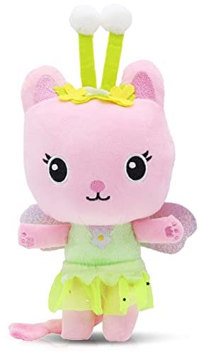 Zaloife Peluche Chat Jouet Rose, 25cm Peluche Chat Fée Plush Poupée en Peluche, Doudou en Peluche Cadeau pour Enfants Aldult Fans