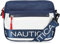 Nautica Damen Nylon Bean Crossbody/Belt Bag with Adjustable Shoulder Strap Umhängetasche, Indigo/Weiß