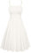 Belle Poque Sommer Ärmelloses A-Linie Cami-Kleid Hohe Taille Spaghetti-Träger Fließendes Tee Party Kleid Weiß BP0928-11 XL