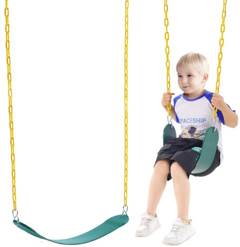 VEVOR Siège de Balançoire Lot de 2, Assis de Balançoire Capacité de Charge de 136 kg, avec Chaînes Enduites de 168 cm, Accessoires de Balançoire pour Enfants, Utilisation Extérieure et Intérieure