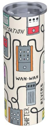 YXDVPALNE Color Guitar Pedals Water Bottle Insulated 20 Oz Stainless Steel Mug Vacuum Tumbler Water Flask