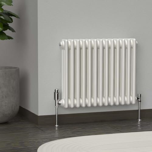 Lux Heat White Horizontal 3 Column Traditional Radiator 500mm (H) x 605mm (W)