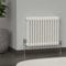 Lux Heat White Horizontal 3 Column Traditional Radiator 500mm (H) x 605mm (W)