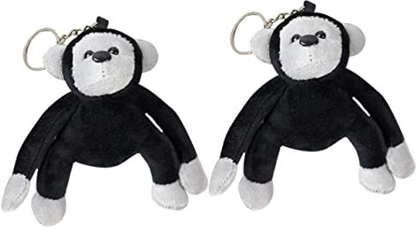 PERSELOSO 2stücke Kuscheltier Gorilla Schlüsselanhänger Niedliche Plüschanhänger Für Taschen Und Rucksäcke Dekoration Und