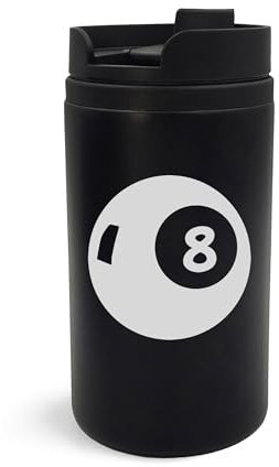 8 Ball Lucky Travel Mug, Insulated Cup, Coffee Tumbler, Mug