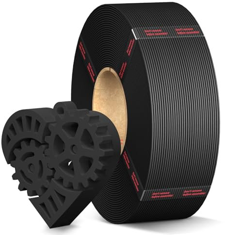 ANYCUBIC PLA Filament Nachfüllpackung Schwarz, 3D Drucker Filament 1,75 mm ohne Spule, Hohe Präzision Hohe Kompatibilität, 1KG