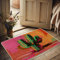 Bunte Kaktus-Fußmatte, leuchtender Pfirsich und Orange, dekorierende Matte für den Innen- und Außenbereich, künstlerische Heimdekoration, rutschfest und leicht zu reinigen, 73 x 43 cm