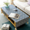 Nappe basse avec pompons – Nappe nordique en coton et lin imperméable pour salon, style japonais, pour bureau, étude, réfrigérateur, meuble TV (bleu foncé, 70 x 160 cm)